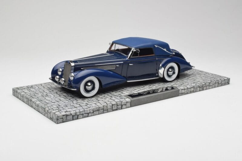 Delage D8-120 Cabriolet Two Tone Azul Minichamps 1:18 107115132 Resina