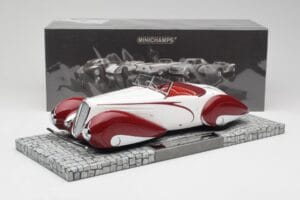 Delahaye Type 135 M Cabriolet Blanco Rojo Minichamps 1:18 107116161 Resina - imagen 6 de 6