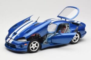 Dodge Viper GTS SR II Azul con Franjas Blancas Bburago 1:18 3330 Metal - imagen 2 de 8