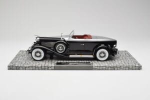 Duesenberg Model J Torpedo Disappearing Top Convertible Coupe Plata Negro Minichamps 1:18 107150431 Resina - imagen 3 de 6