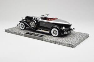 Duesenberg Model J Torpedo Disappearing Top Convertible Coupe Plata Negro Minichamps 1:18 107150431 Resina - imagen 5 de 6