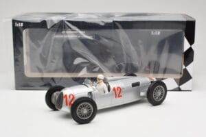 Auto Union Type C #12 H. Stuck Hungarian GP Budapest 1936 Minichamps 1:18 155361012 Metal - imagen 6 de 6