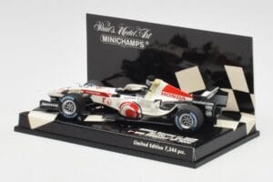 Honda RA106 #12 J. Button Hungarian GP Winner F1 2006 Minichamps 1:43 400060112 Metal - imagen 3 de 5