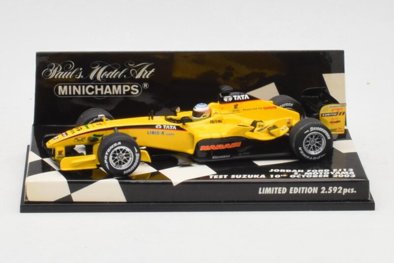 Jordan Ford EJ13 S. Motoyama Suzuka Test 2003 Minichamps 1:43 400030036 Metal