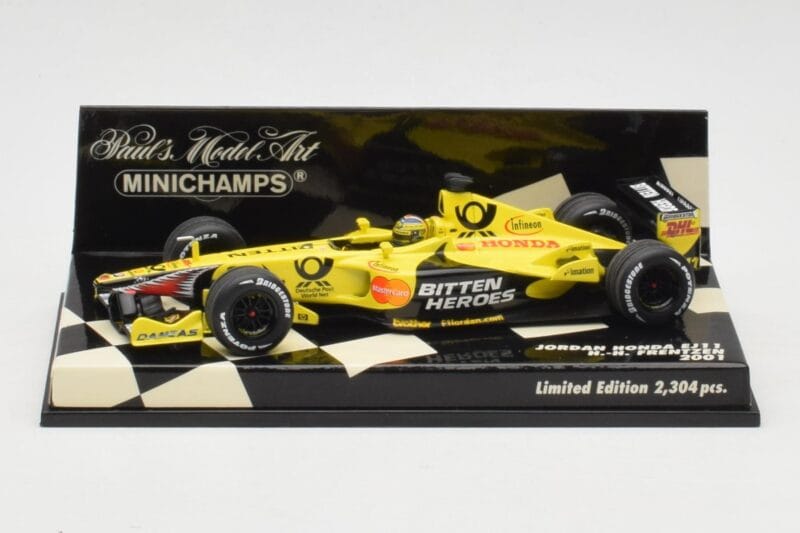 Jordan Honda EJ11 #7 H-H. Frentzen F1 2001 Minichamps 1:43 400010011 Metal