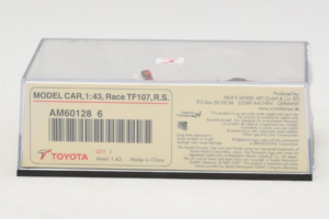 Toyota TF107 #11 R. Schumacher Panasonic Toyota Racing F1 2007 Minichamps 1:43 AM601286 Metal - imagen 5 de 5