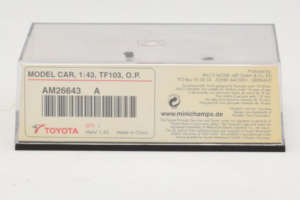 Toyota TF103 Panasonic #20 O. Panis F1 2003 Minichamps 1:43 AM26643 Metal - imagen 4 de 5