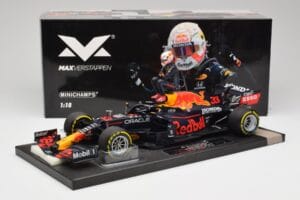 Red Bull RB16B #33 M. Verstappen France GP Winner 2021 Minichamps 1:18 113210833 Metal - imagen 6 de 7
