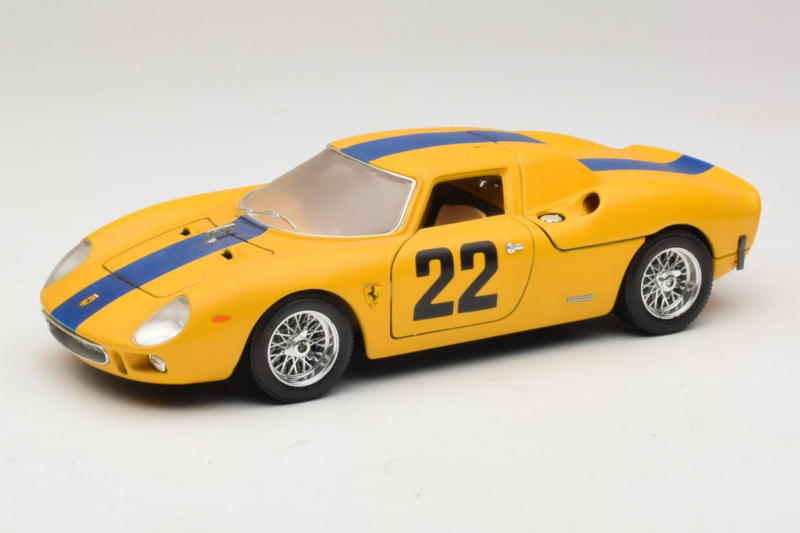 Ferrari 250 LM #22 Amarillo 1965 Bburago 1:18 3333-Y1 Metal