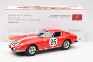 Ferrari 275 GTB Competizione #26 G. Biscaldi / A. de Bourbon Team Hugus 24 Hours of Le Mans 1966 CMC 1:18 M-199 Metal - imagen 6 de 6