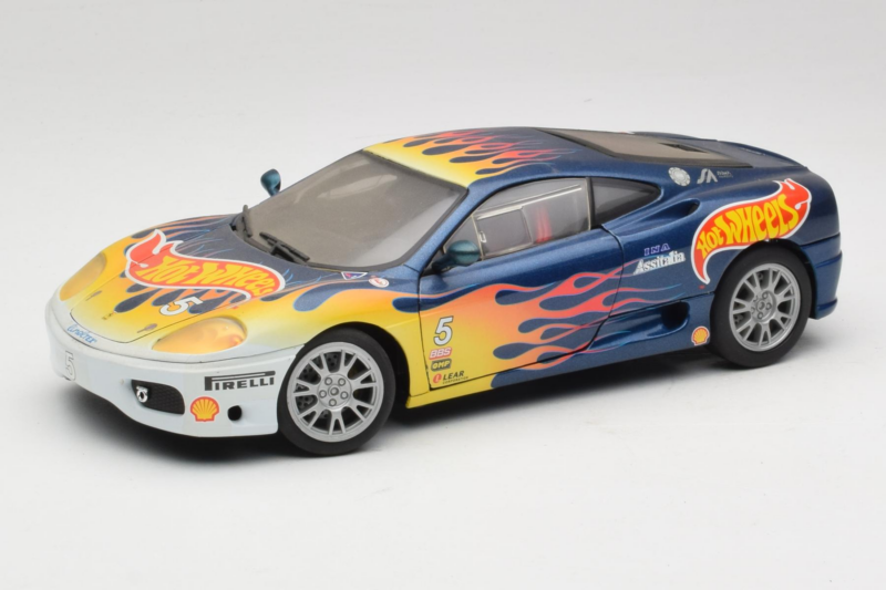 Ferrari 360 Modena Challenge #5 Hot Wheels Purple Fire Livery 1999 Bburago 1:18 29619 Metal
