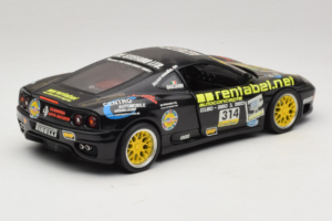 Ferrari 360 Modena Rentabel #314 Gagliardi Negro Bburago 1:18 3378-B1 Metal - imagen 3 de 8