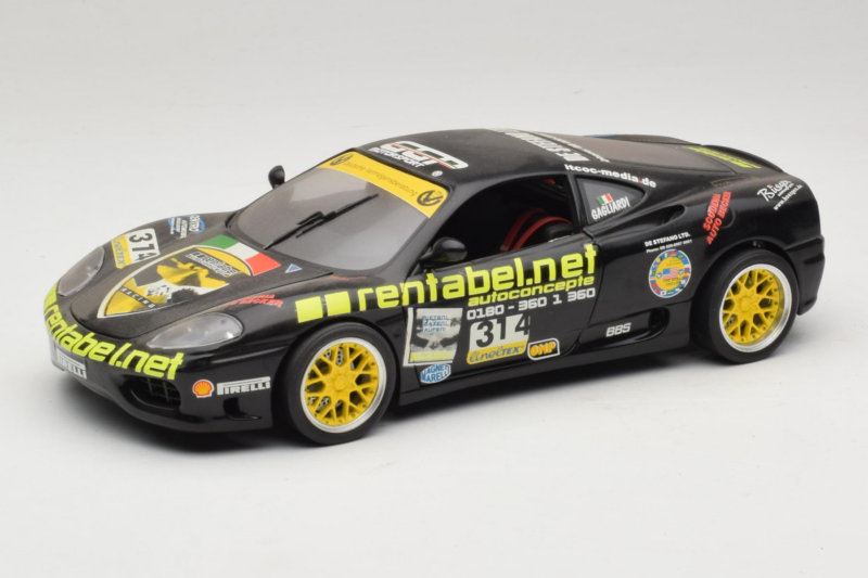 Ferrari 360 Modena Rentabel #314 Gagliardi Negro Bburago 1:18 3378-B1 Metal