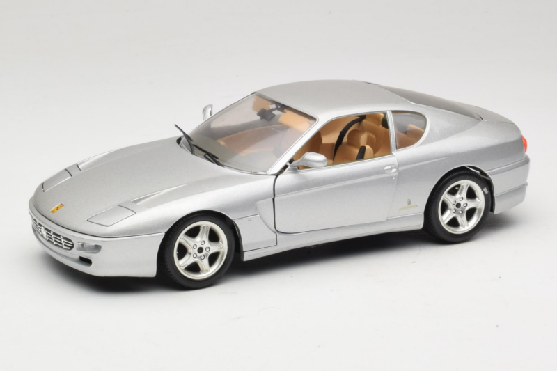 Ferrari 456 GT Plata Bburago 1:18 3336-S1 Metal