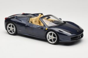 Ferrari 458 Italia Spider Dark Blue Metallic Hot Wheels 1:18 X5529 Metal - imagen 6 de 8