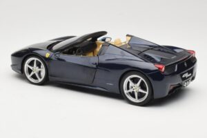 Ferrari 458 Italia Spider Dark Blue Metallic Hot Wheels 1:18 X5529 Metal - imagen 7 de 8