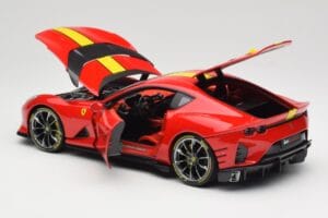 Ferrari 812 Competizione Rosso Corsa Con Rayas Amarillas Bburago 1:18 18-16915 Metal - imagen 5 de 8