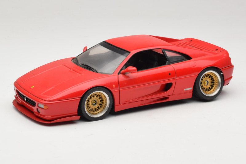 Ferrari F355 Berlinetta Rojo Con Llantas Doradas Personalizadas UT Models 1:18 180074020-P5 Metal
