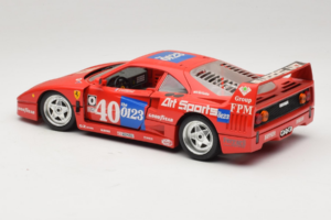 Ferrari F40 #40 J-P. Jabouille / O. Grouillard Art Sports 1987 Bburago 1:18 3332-A1 Metal - imagen 7 de 8