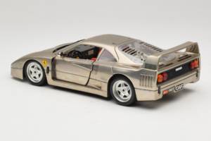 Ferrari F40 Dark Chrome Silver Kroymans Edición Limitada Bburago 1:18 3032-C2 Metal - imagen 7 de 8