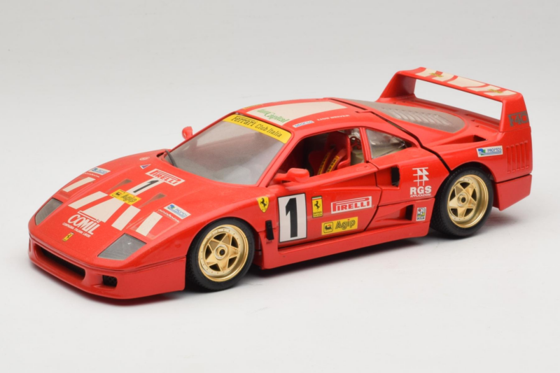 Ferrari F40 Evoluzione #1 Pirelli Rojo 1992 Bburago 1:18 3042-P1 Metal