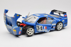 Ferrari F40 Evoluzione #34 Azul Custom 1987 Bburago 1:18 3032-C1 Metal - imagen 2 de 8
