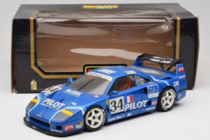 Ferrari F40 Evoluzione #34 Azul Custom 1987 Bburago 1:18 3032-C1 Metal - imagen 8 de 8