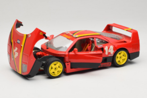 Ferrari F40 Evoluzione #14 L. Dalla Noce H&R Rojo con Ruedas Amarillas 1992 Bburago 1:18 3042-H1 Metal - imagen 2 de 8