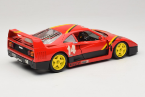 Ferrari F40 Evoluzione #14 L. Dalla Noce H&R Rojo con Ruedas Amarillas 1992 Bburago 1:18 3042-H1 Metal - imagen 3 de 8