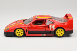 Ferrari F40 Evoluzione #14 L. Dalla Noce H&R Rojo con Ruedas Amarillas 1992 Bburago 1:18 3042-H1 Metal - imagen 4 de 8