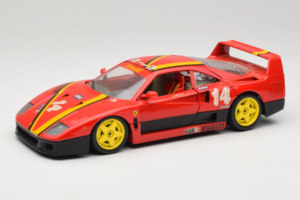 Ferrari F40 Evoluzione #14 L. Dalla Noce H&R Rojo con Ruedas Amarillas 1992 Bburago 1:18 3042-H1 Metal