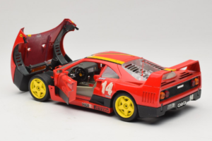 Ferrari F40 Evoluzione #14 L. Dalla Noce H&R Rojo con Ruedas Amarillas 1992 Bburago 1:18 3042-H1 Metal - imagen 5 de 8