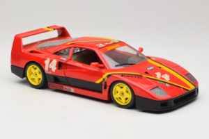 Ferrari F40 Evoluzione #14 L. Dalla Noce H&R Rojo con Ruedas Amarillas 1992 Bburago 1:18 3042-H1 Metal - imagen 6 de 8