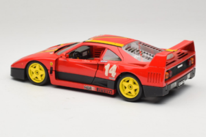 Ferrari F40 Evoluzione #14 L. Dalla Noce H&R Rojo con Ruedas Amarillas 1992 Bburago 1:18 3042-H1 Metal - imagen 7 de 8