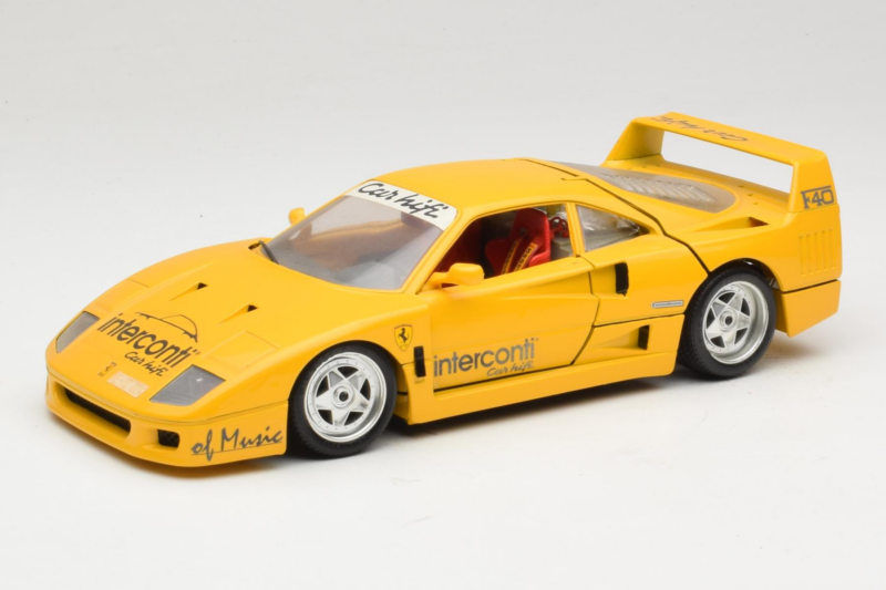 Ferrari F40 Interconti Car HiFi Amarillo Bburago 1:18 3032-I1 Metal