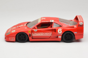 Ferrari F40 #6 V. Colombo L'Indipendente Rojo 1987 Bburago 1:18 3032-L1 Metal - imagen 4 de 8