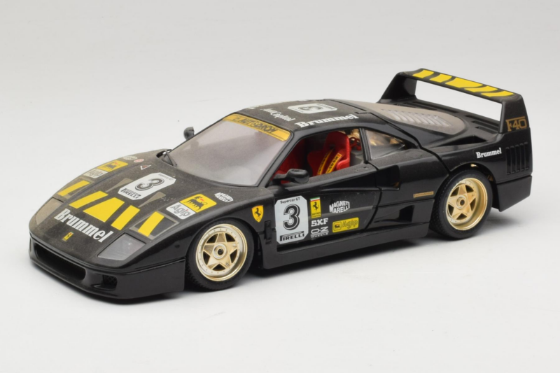 Ferrari F40 Magneti Marelli #3 Negro Bburago 1:18 3022-B1 Metal