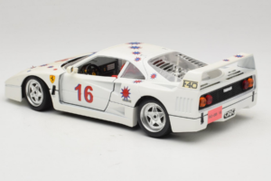 Ferrari F40 #16 Borsenmodells Blanco Limited Edition 333 pcs 1987 Bburago 1:18 3332-W1 Metal - imagen 7 de 8