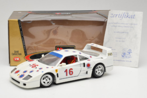 Ferrari F40 #16 Borsenmodells Blanco Limited Edition 333 pcs 1987 Bburago 1:18 3332-W1 Metal - imagen 8 de 8