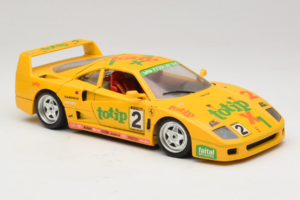 Ferrari F40 Totip Jolly Club #2 Amarillo Bburago 1:18 3332-Y1 Metal - imagen 6 de 8