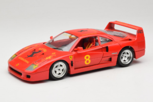 Ferrari F40 #8 Bevro International Rojo 1987 Bburago 1:18 3332-P3 Metal