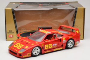 Ferrari F40 LM #86 Ch. Pozzi IMSA 24 Hours of Le Mans 1985 Rojo Bburago 1:18 3332-P6 Metal - imagen 8 de 8