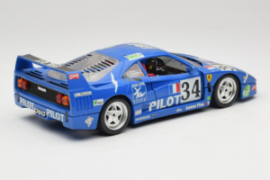 Ferrari F40 #34 M. Ferte / Thavenin / Palau Pilot Azul 1987 Bburago 1:18 3032-B1 Metal - imagen 3 de 8