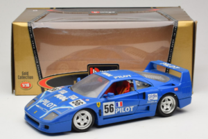 Ferrari F40 Pilot #56 Azul Bburago 1:18 3332-BL1 Metal - imagen 8 de 8