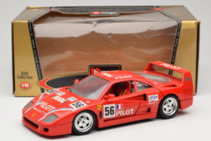 Ferrari F40 #56 Pilot Rojo 1987 Bburago 1:18 3332-P2 Metal - imagen 8 de 8