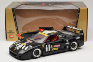 Ferrari F40 Pirelli Agip #1 Negro Bburago 1:18 3332-B1 Metal - imagen 8 de 8