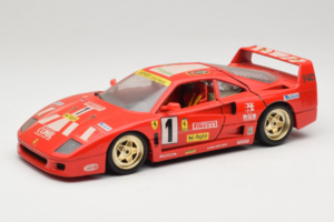 Ferrari F40 Evoluzione #1 Pirelli Agip Rojo con Ruedas Doradas 1992 Bburago 1:18 3042-P2 Metal