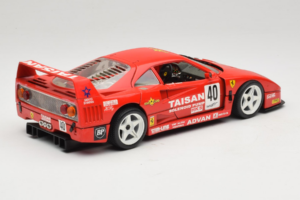 Ferrari F40 #40 T. Ohta / A. Reid Taisan Rojo 1987 Bburago 1:18 3022-T1 Metal - imagen 3 de 8