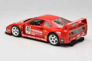 Ferrari F40 #40 T. Ohta / A. Reid Taisan Rojo 1987 Bburago 1:18 3022-T1 Metal - imagen 7 de 8