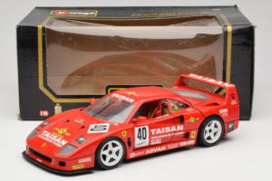 Ferrari F40 #40 T. Ohta / A. Reid Taisan Rojo 1987 Bburago 1:18 3022-T1 Metal - imagen 8 de 8